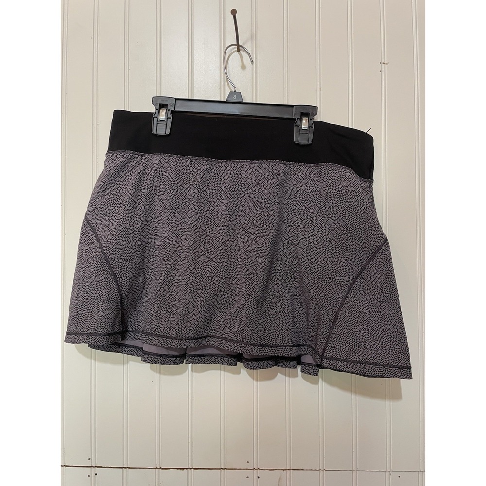 Lululemon Disperse Dusky Lavender‎ Black Circuit Breaker Skort Skirt Sz. 8 L259